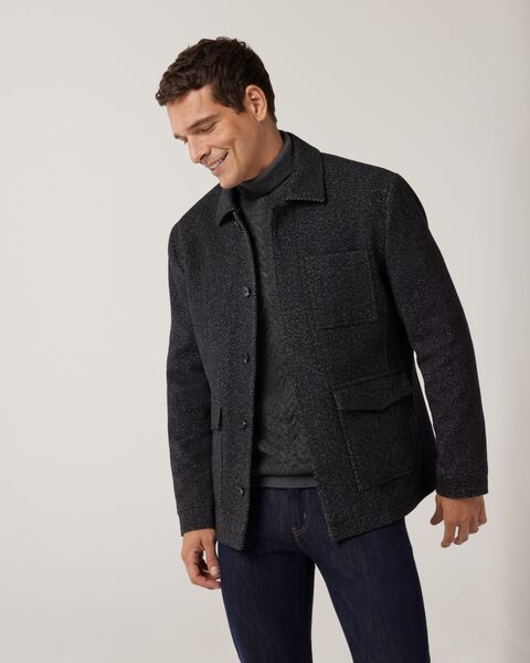 Collared Wool-Cashmere Jacket, , hi-res